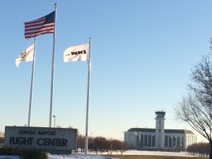 Flags at the DuPage Airport